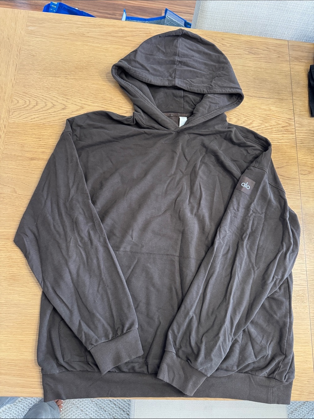 ALO Yoga Double Take Hoodie Men’s Dark Brown Hooded Pullover